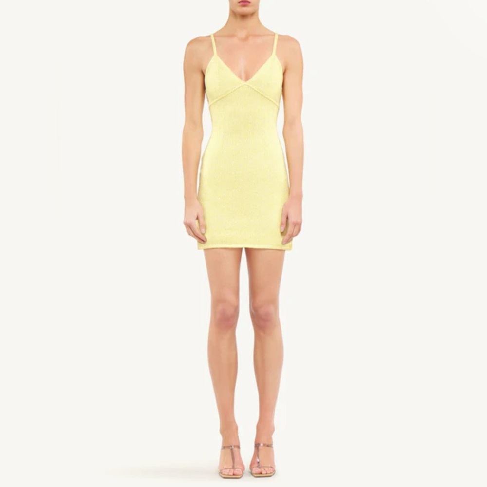 Asta Resort Delilah Mini Dress - Butter Yellow Sequin